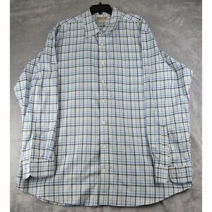Duluth Trading Mens 2XL Tall Plaid Button Down Shirt Long Sleeve Cotton